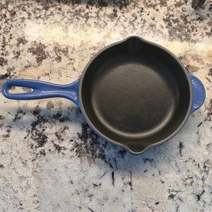 Le Creuset Blue Cast Iron Skillet